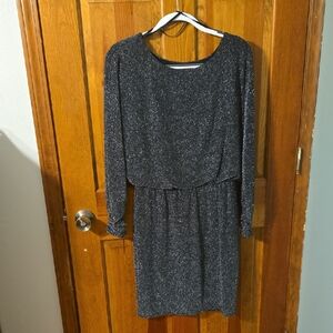 Jessica Howard Sparkling Black Long Sleeve Dress